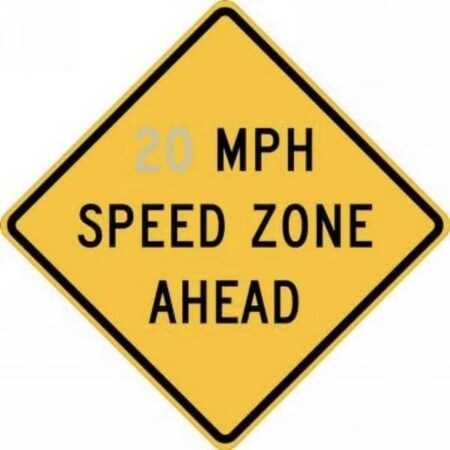 Accuform SPEED LIMIT SIGN  MPH SPEED ZONE FRW63820RA FRW63820RA